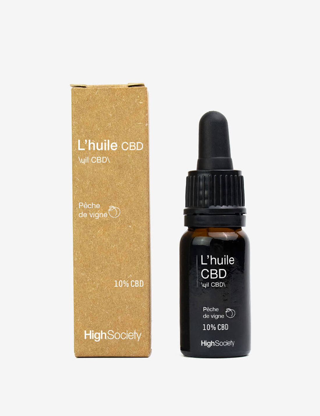 Huile 10% de CBD Broad Spectrum - Pêche de vigne
