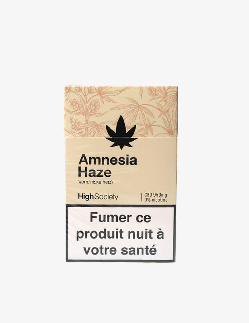 Paquet 20 cigarettes Amnesia Haze CBD 100 % chanvre Paquet 20 cigarettes Amnesia Haze CBD 100 % chanvre