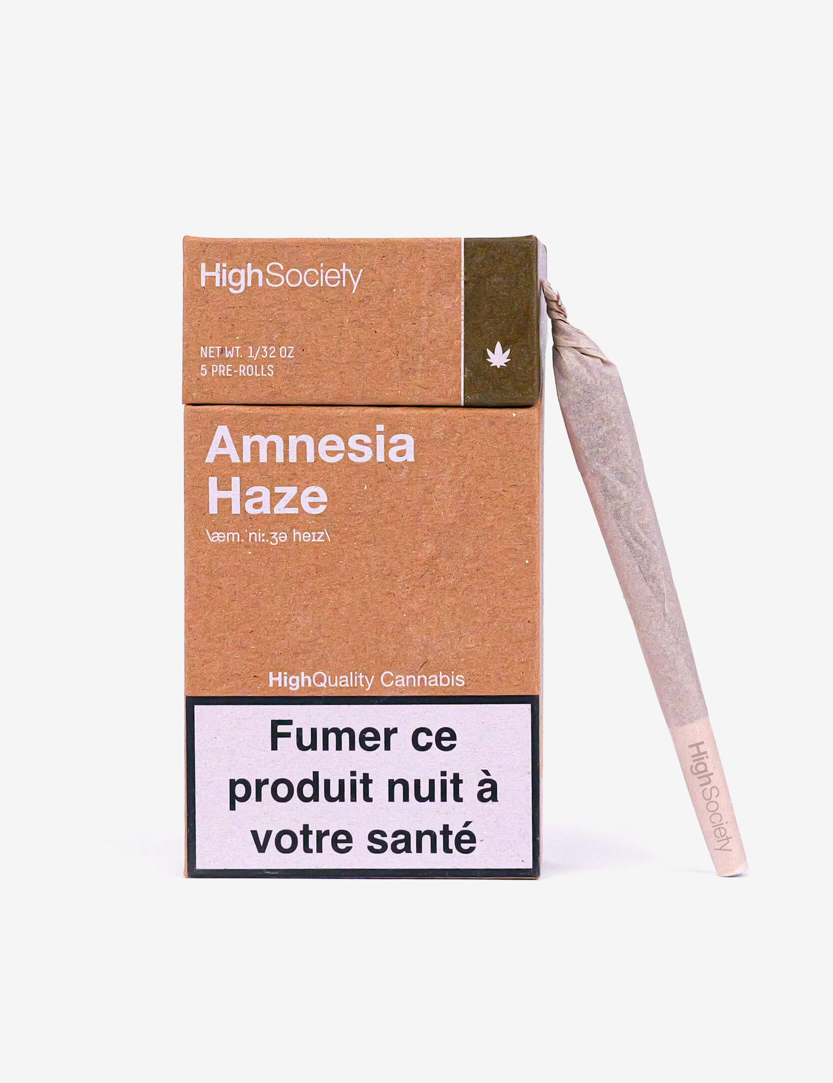 Pack De 5 Pré Rolls Amnesia Haze Cbd High Society